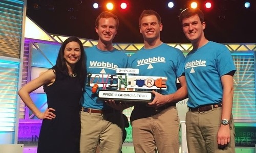 Team Wobble from left-right: Ana Gomez Del Campo, Hailey Brown, Garrett Wallace, and Matthew Devlin
