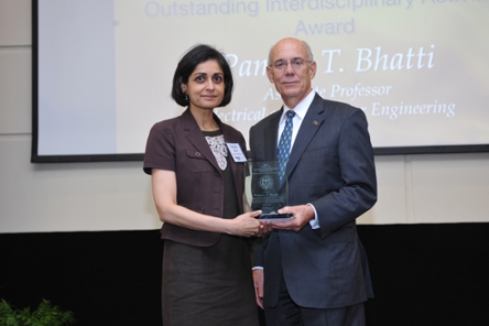 Pamela Bhatti, PhD, associate professor of Bioengineering and Digital Signal Processing, Georgia Institute of Technology, and Rafael Bras, ScD, Provost, Georgia Institute of Technology