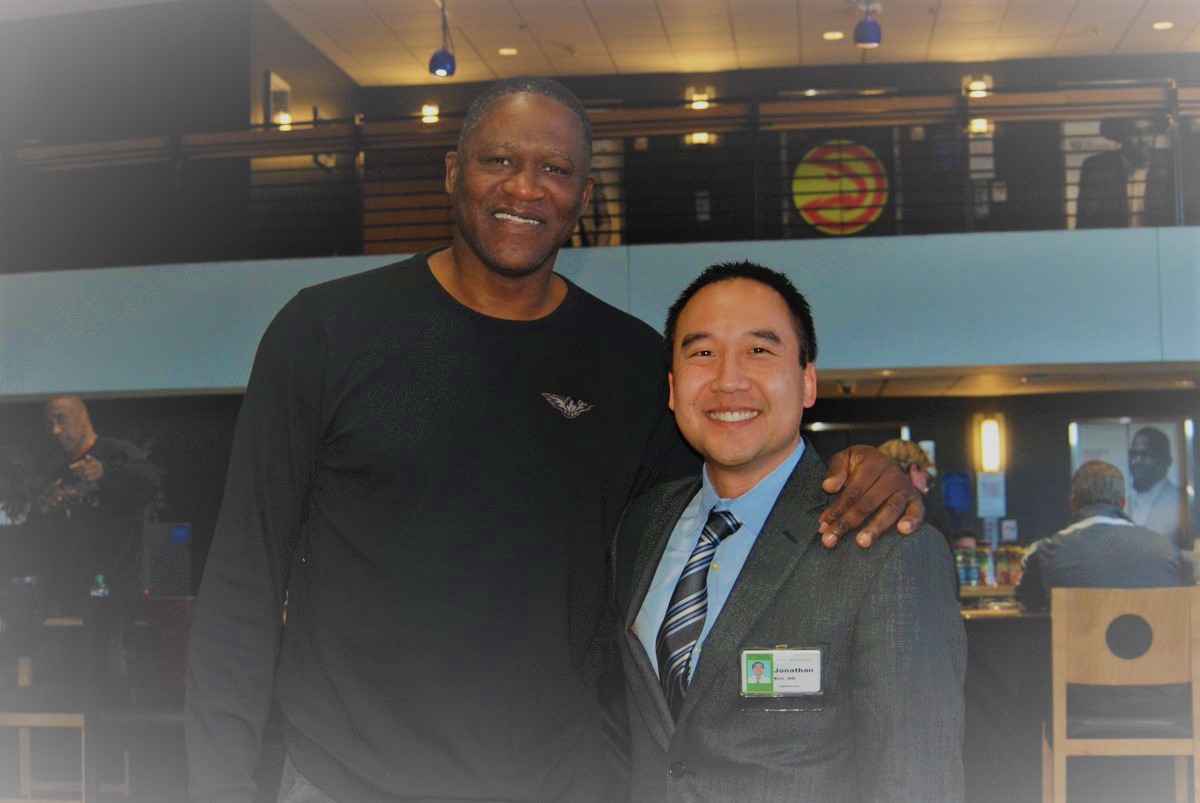 Atlanta Hawks legend, Dominique Wilkins with Jonathan Kim, MD