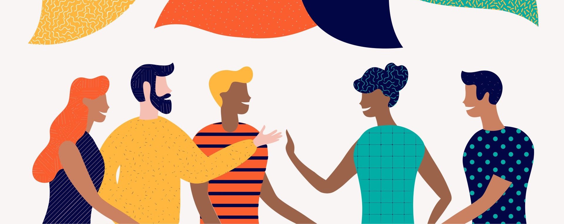 illustration of people sharing ideas
