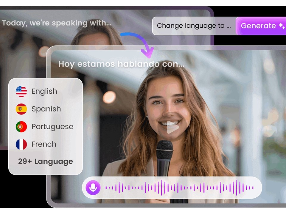 AI-dubbing of a personal video