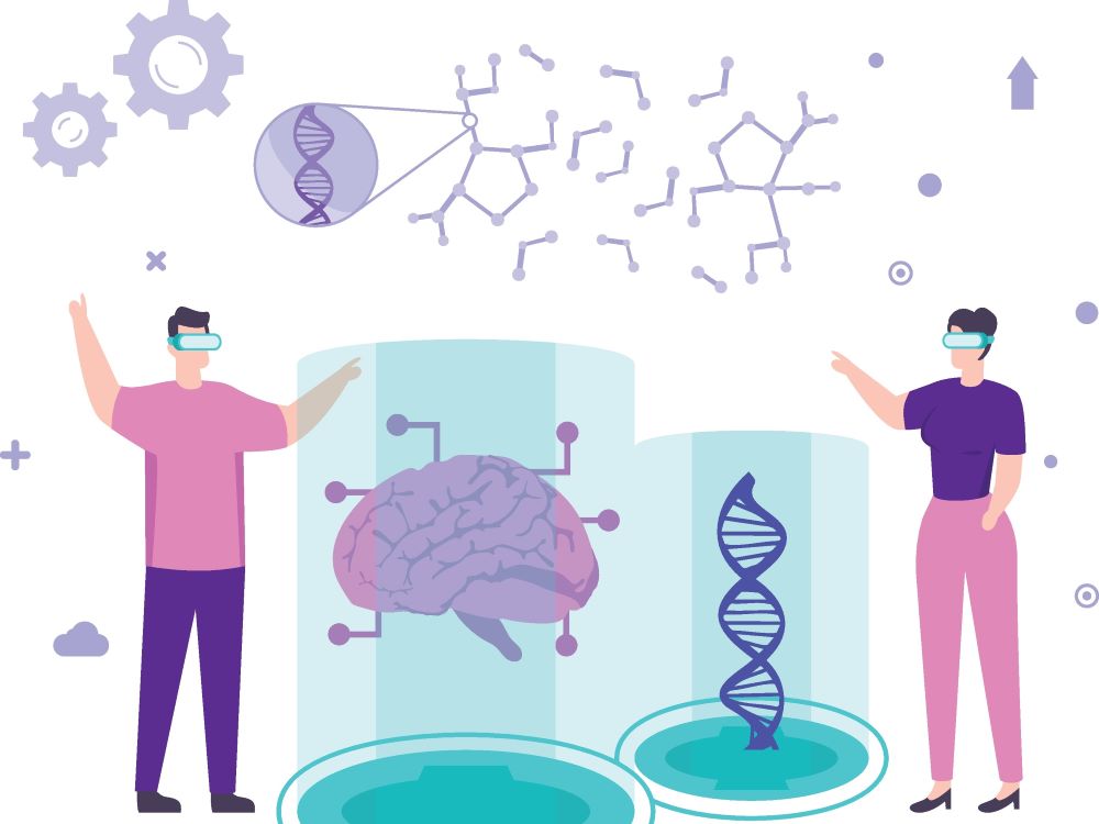 illustration of research
