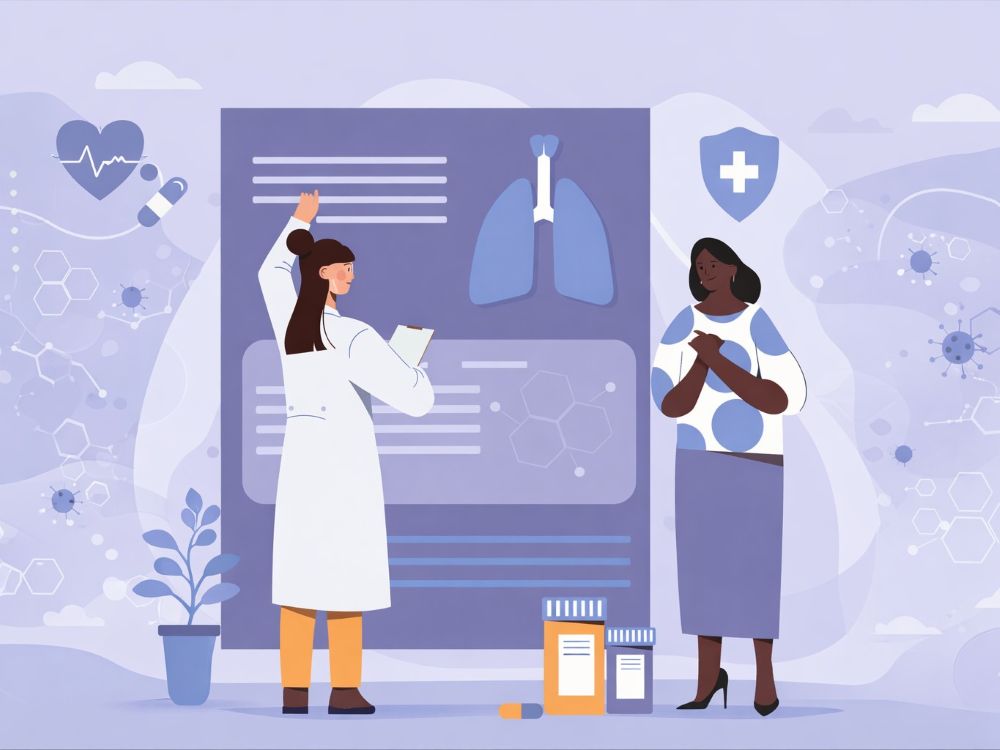 illustration researcher presenting poster