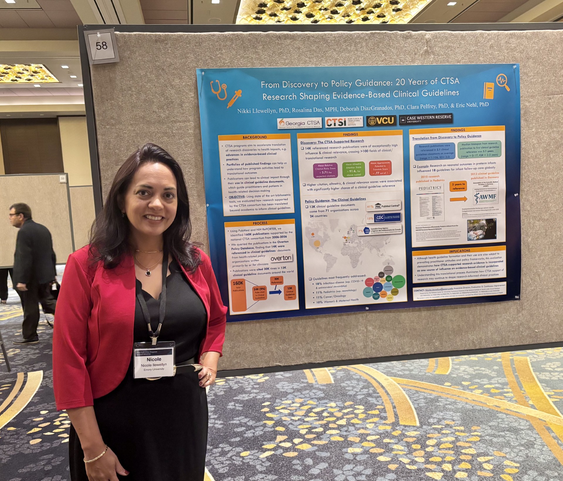 Nikki Llewellyn with poster presentation