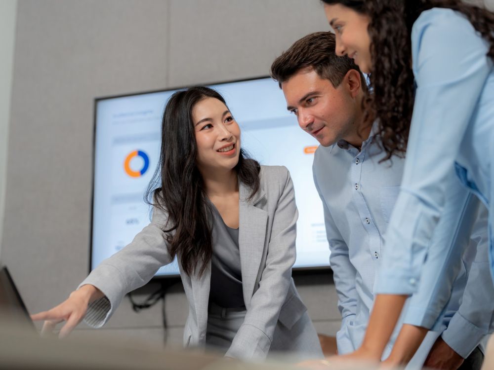 researchers reviewing courses