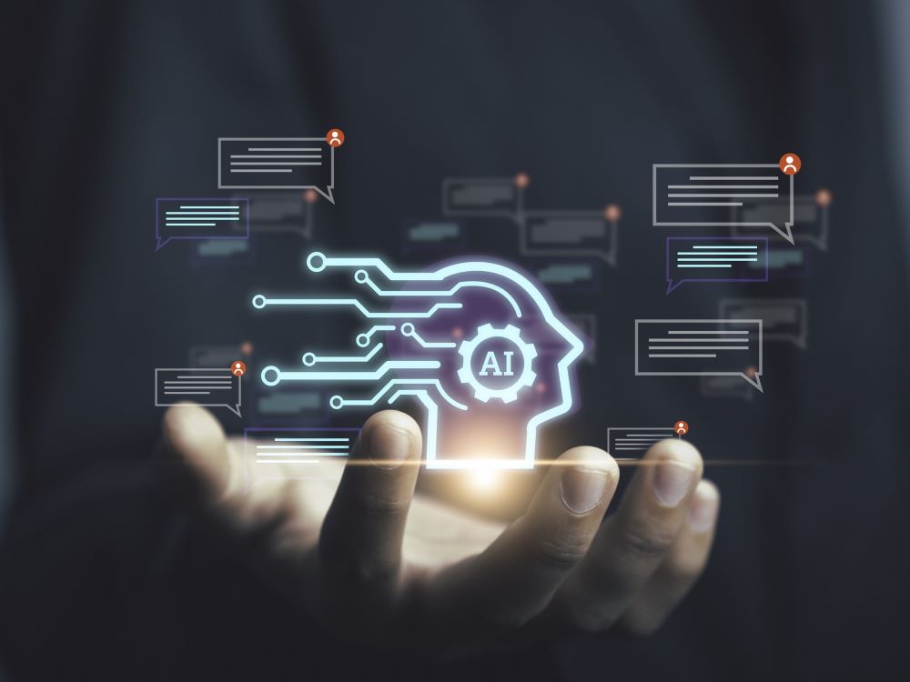 man using artificial intelligence