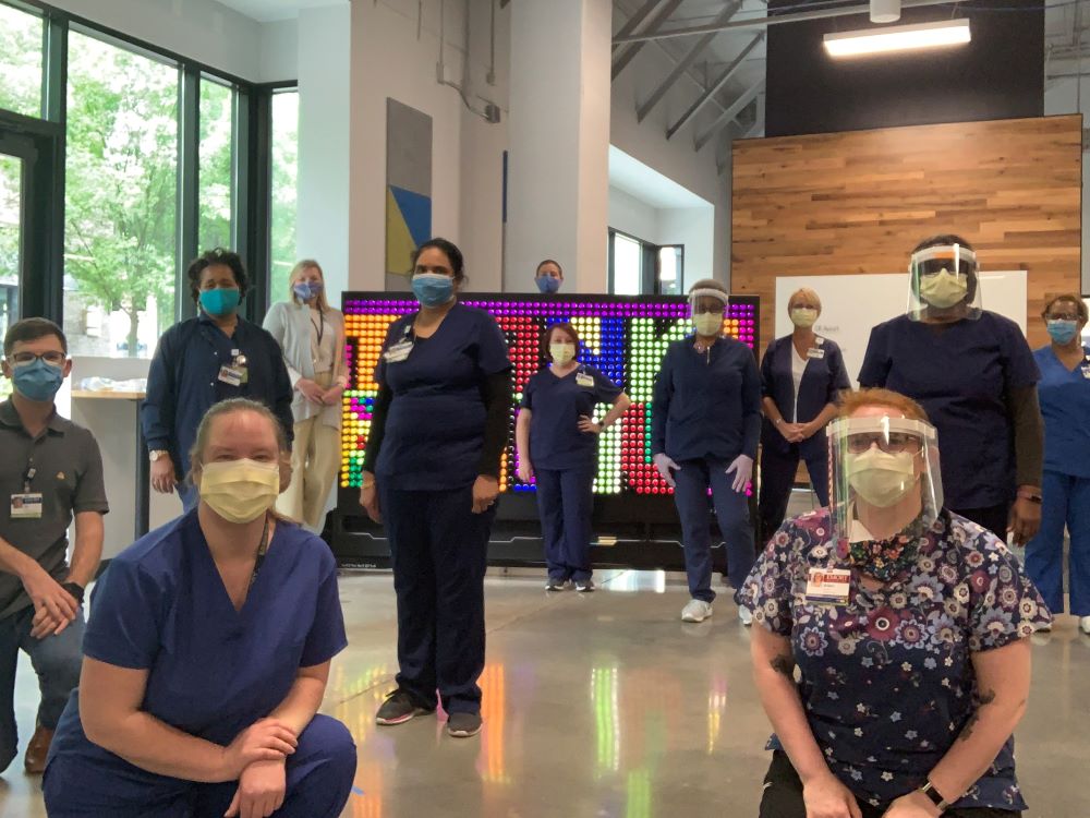 nurses wearing masks