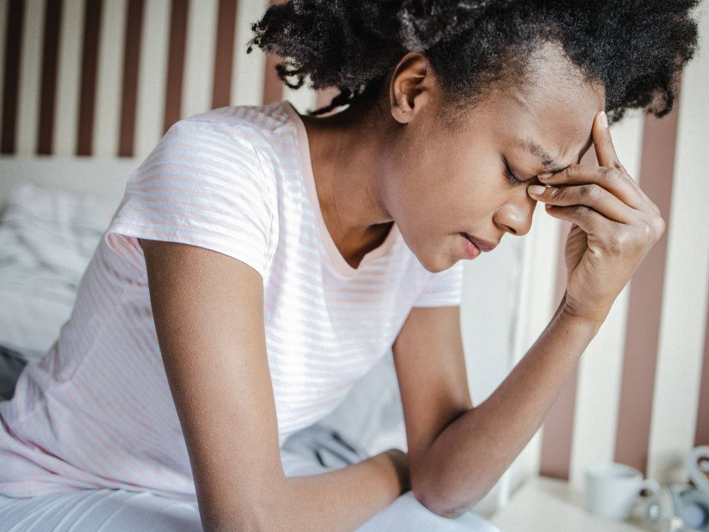 person experiencing stress